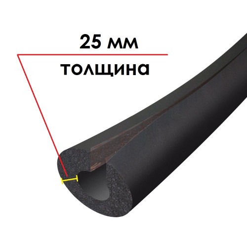 Трубка K-FLEX 25x042-1 ST IN CLAD black
